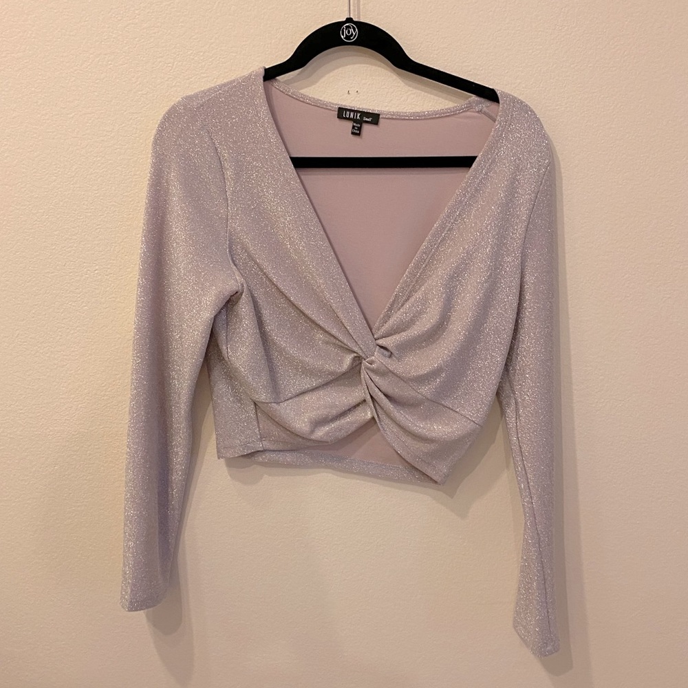 Lunik Twist Front Crop Top- Rare Boutique Find